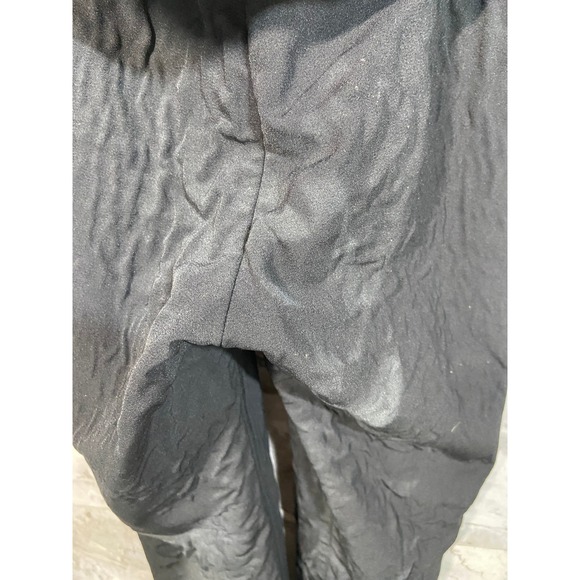 Obermeyer VTG Women's Petite Sz 4 Belted Ski Snow Suit Jumper Black Retro Print - Picture 14 of 16